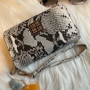 Steve Madden Snake Skin Print Wristlet